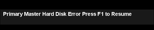 Hard Disk Error